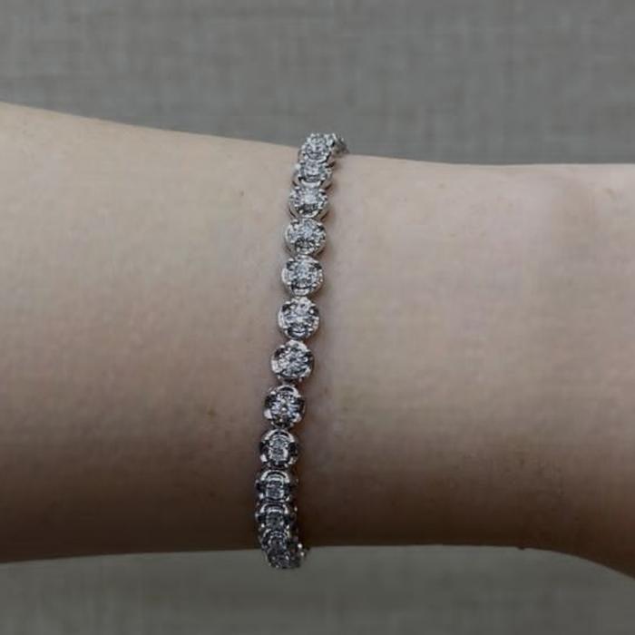 Tennis bracelet 6 ctlook 18 k white gold Diamond Jewelry-382GBSD5675LS384-GB1600PFLS39-GBPF2160LS-385GB2900PFLS