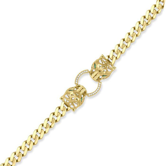 Duo panther bracelet 18k gold Diamond -Diamond Jewelry