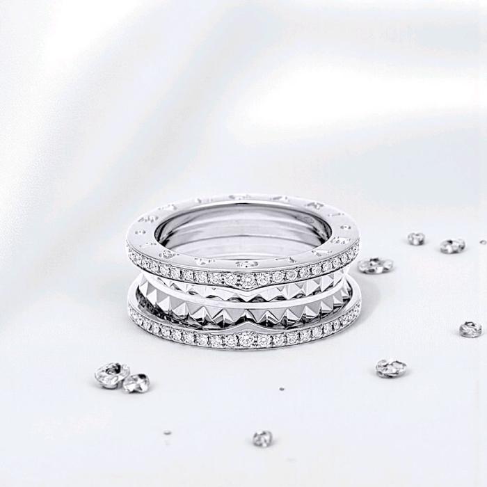 B.zero Diamond Ring 18K / Cincin Berlian B.zero 18K / Diamond Jewelry-1CBD1308LSNEW-HT