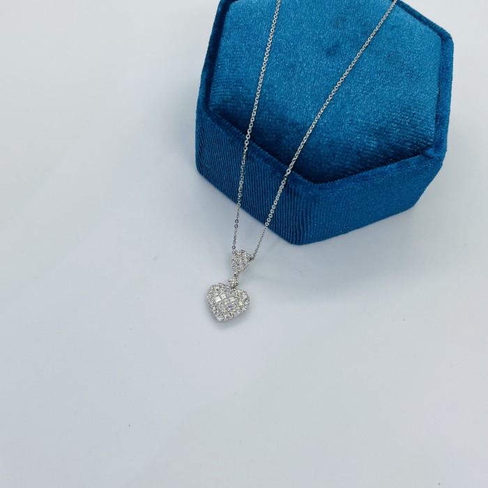 Heart pear Pave Diamond Pendant 18K gold-Diamond Jewelry