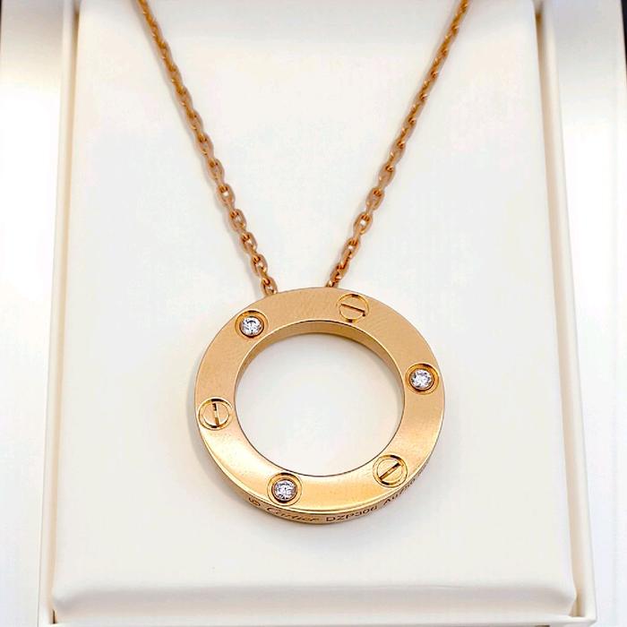 Love Diamond Necklace 18K / Kalung Love Berlian 18K / Diamond Jewelry 17KBD18000RB-HT
