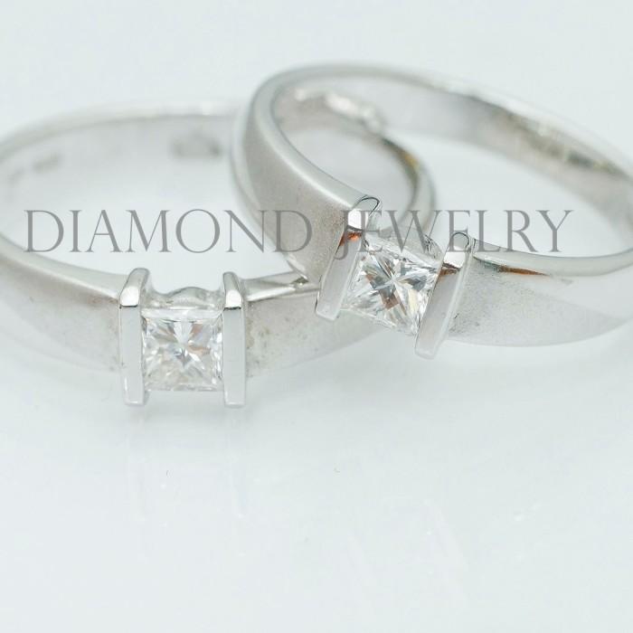 Cincin Kawin/Wedding Ring - Diamond Jewelry Two Tone 01020754/01020755