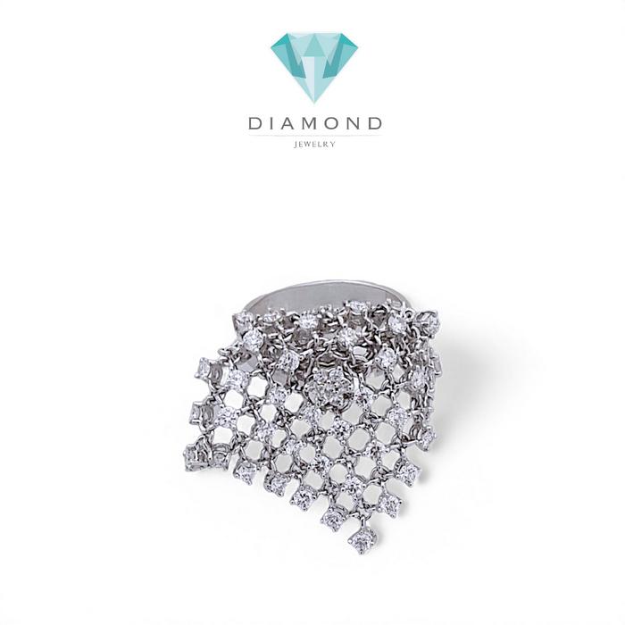 Cincin Berlian Rantai kotak/DIamond square Ring /Diamond Ring 18K / Diamond Jewelry