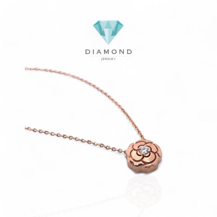 Kalung emas bunga Flower swarozky 750K-Diamond Jewelry