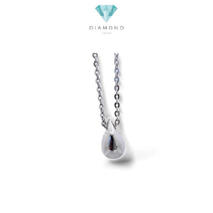 Teardrop White Gold Pendants 17K / Liontin Emas Putih Teardrop 17K / Diamond Jewelry / 281LMS047LS