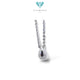Teardrop White Gold Pendants 17K / Liontin Emas Putih Teardrop 17K / Diamond Jewelry / 281LMS047LS