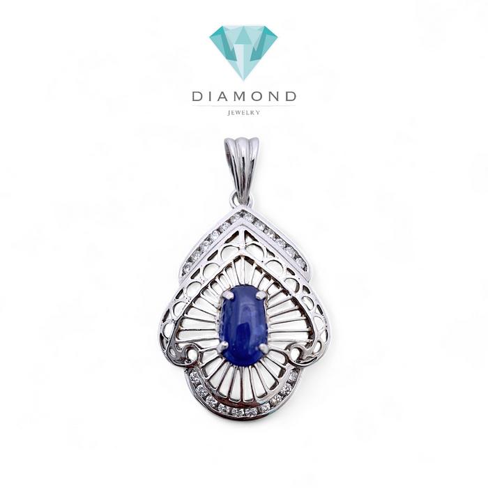 Liontin Blue Sapphirw With Diamond 18K / Diamond Jewelry