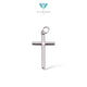 Plain White Gold Cross Pendant 18K / Liontin Salib Emas Putih Polos 18K / Diamond Jewelry /202LMSLS2