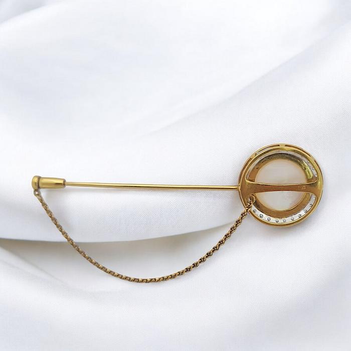 Clip Pearl Diamond /Bros baju jilbab 18K / Diamond Jewelry