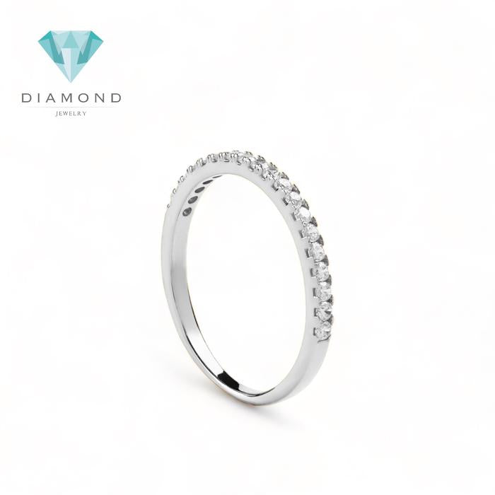Tennis white gold 18k ring swarozky-Diamond Jewelry