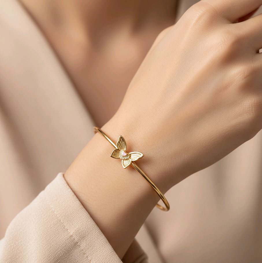 Butterfly Gold bangle Brecelet 16K / Gelang Emas Kupu-Kupu 16K/ 464GMS333LS
