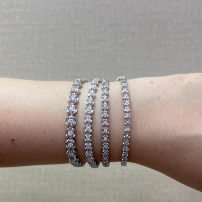 Tennis bracelet 6 ctlook 18 k white gold Diamond Jewelry-382GBSD5675LS384-GB1600PFLS39-GBPF2160LS-385GB2900PFLS