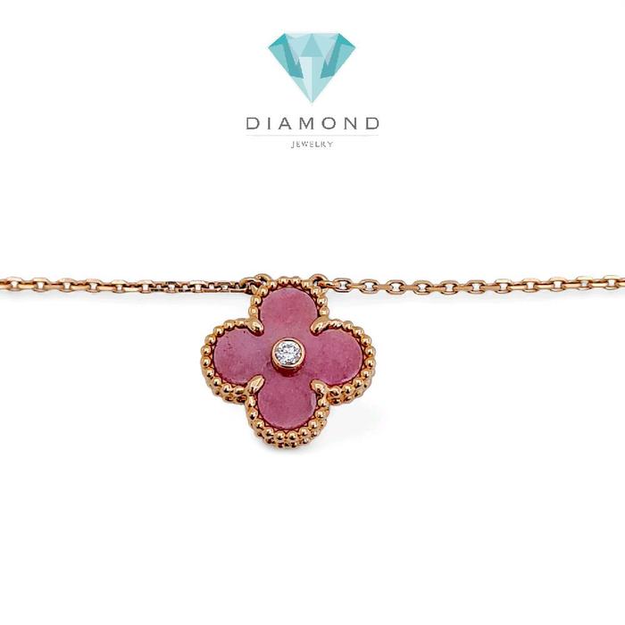 Rhodonite Pink Vintage 18K Rose Gold-Diamond Jewelry-107KBD66000AB-HT