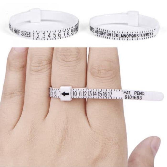 Pengukur Jari Cincin Pria Wanita Ring Sizer Finger USA