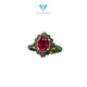 Edwardian Ruby Ring 23k gold Ring Diamond Jewelry