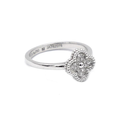Sweet alhambra pave diamond Ring 18k-Diamond Jewelry