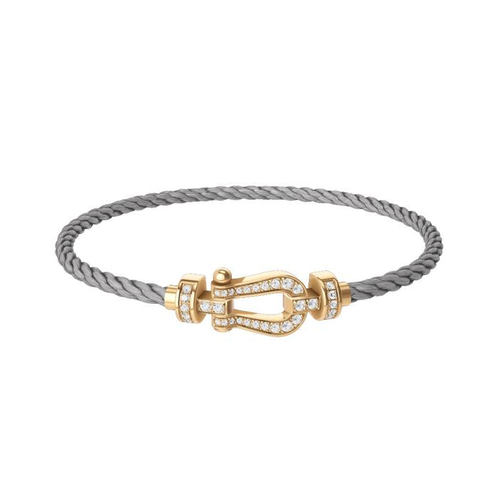 Horseshoes Medium Custom Diamond 18K Gold Bracelet Diamond Jewelry-HT-1GBDFREDMEDIUMDIAMONDLSNEW