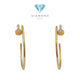 Hoop nail earring Diamond Earring 18K/Diamond Jewelry/ Anting hoop paku emas berlian juste-369ABD11500RY
