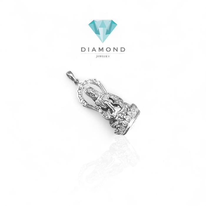 Kalung/liontin berlian Diamond Patung kwan im 18K