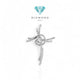 Liontin Berlian Salib Modern lotus/Diamond cross pendant lotus style- Diamond jewelry