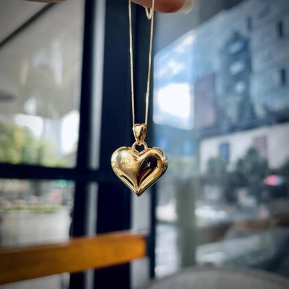 Gold 18K Pendant heart shape Diamond jewelry