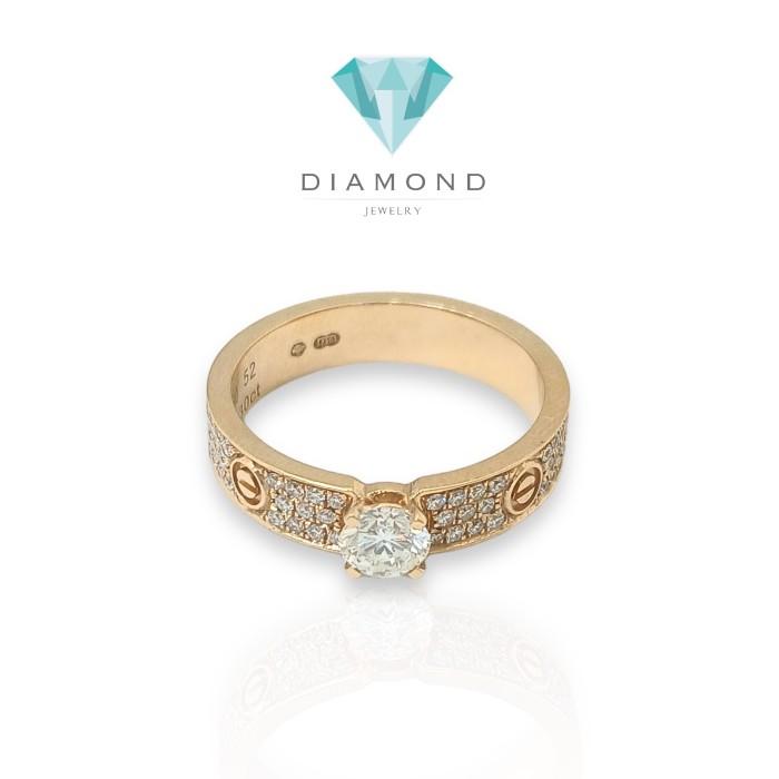 Solitaire love diamond ring 18k crt-Diamond Jewelry