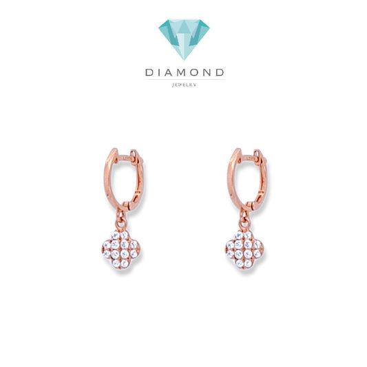 Flower Gold Earings 17K / Anting Emas Bunga 17K / Diamond Jewelry / 429AMS154LS