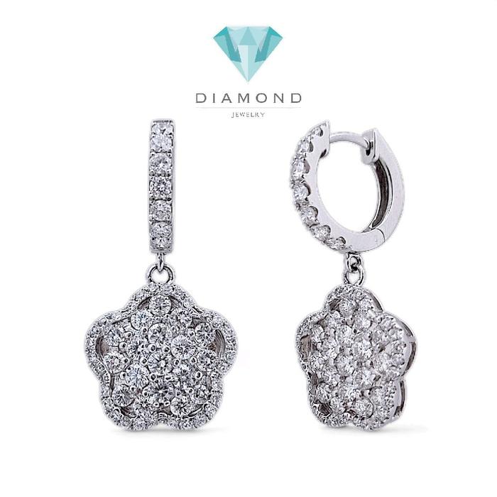 Flower Diamond Earring 18K -Anting berlian bunga / Diamond Jewelry