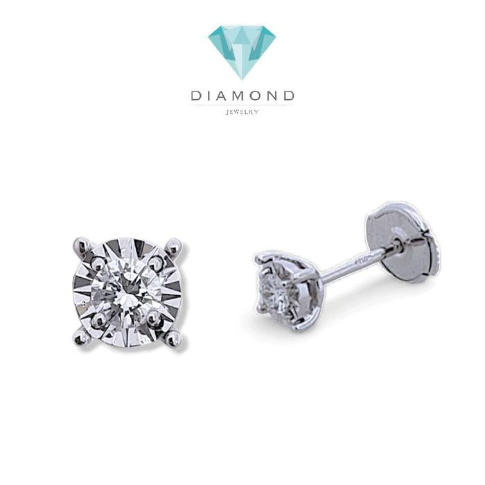Solitaire Diamond Earring 18K / Anting Berlian Solitaire / Diamond Jewelry 69AB200LSWP-HT