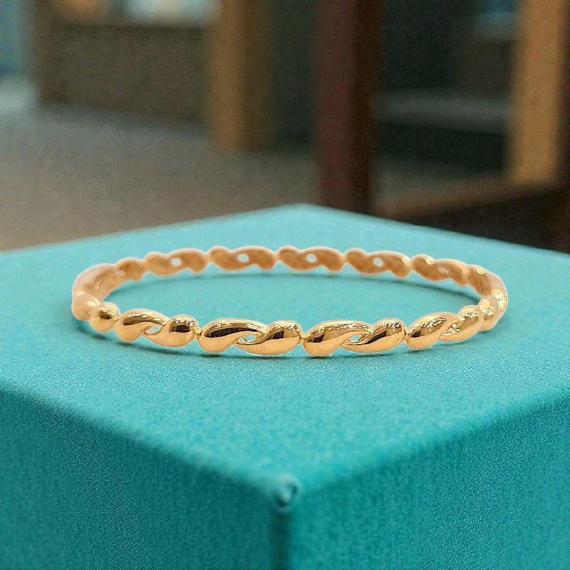 Tear Drop Gold Bangle bottega Brecelet 16K / Gelang Emas Tear Drop 16K / 461GMS534LS