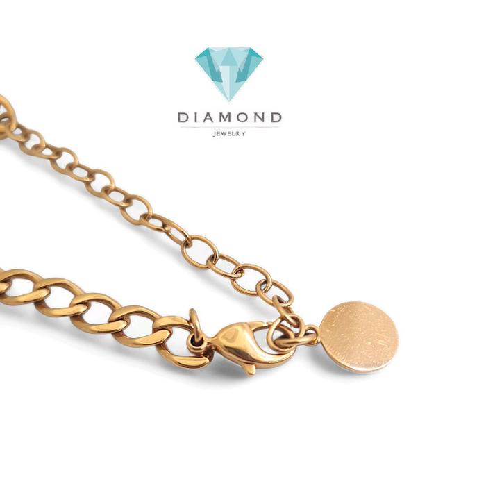 Chain CD Gold Necklace 18K-Diamond Jewelry-8KBD3531RB