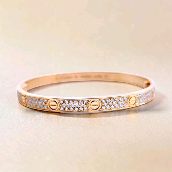 Diamond Studded Love Bracelet 18K / Diamond Jewelry / GBD361000AB