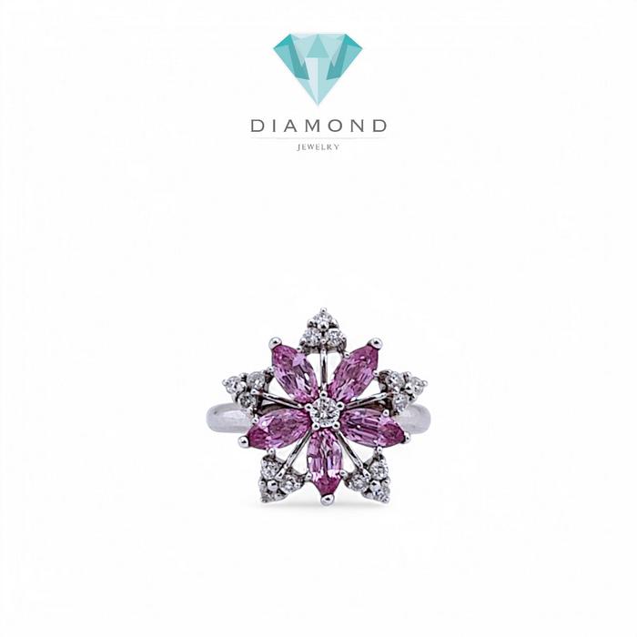 Flower Diamond Ring 18K / Diamond Jewelry