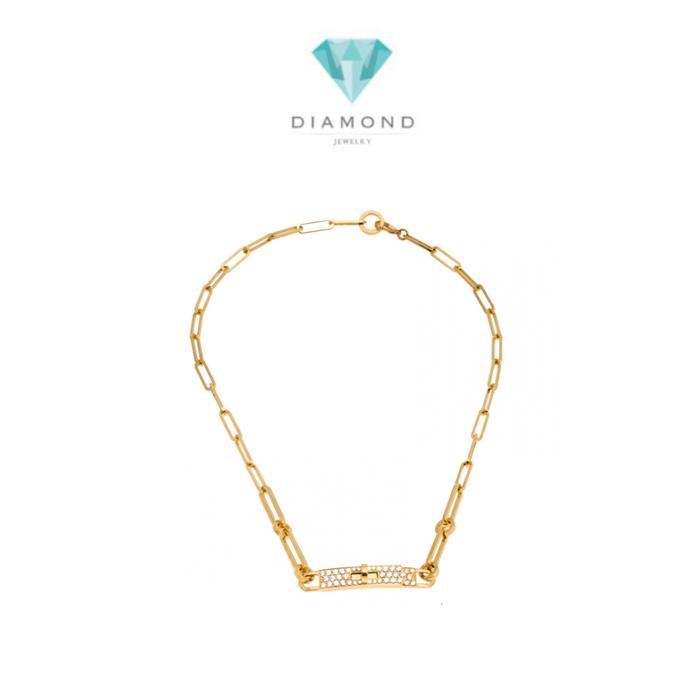 Kelly chain diamond choker/bracelet 18k Rose gold- Diamond Jewelr