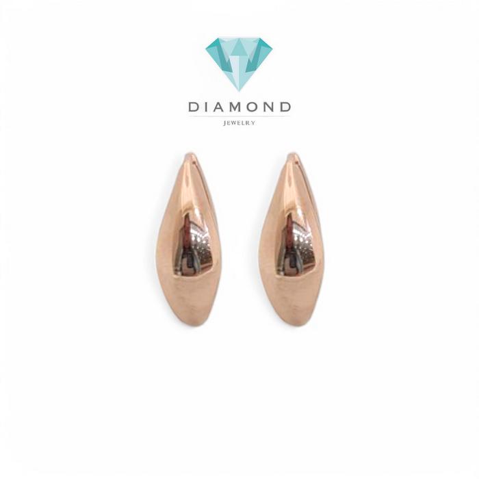 Anting Mas bottega klip Rose Gold 750K-Diamond Jewelry