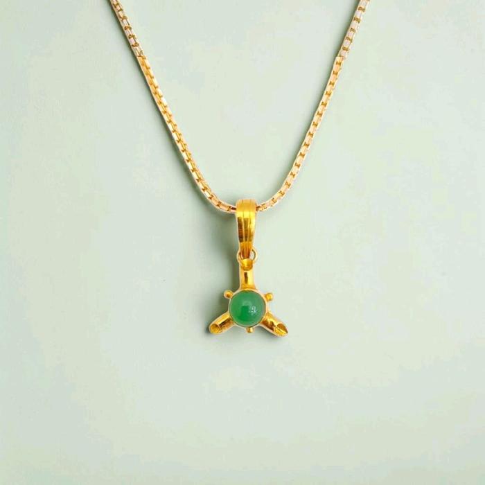 Green Onyx Pendants 23K / Diamond Jewelry / 253LMSWP1