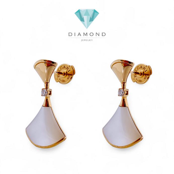 Diva's Pearl Diamond Earring 18K / Diamond Jewelry-370ABD6500RY-(1600/2000HT)