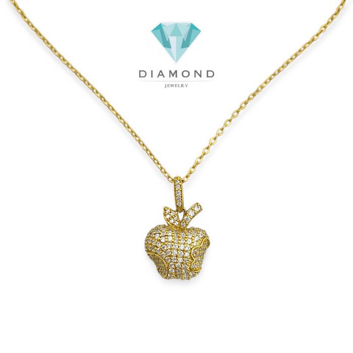 Liontin Mas Sirkon Model Apple 18K-Diamond Jewelry
