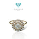 Double Round Diamond 18 rose gold-Diamond Jewelry