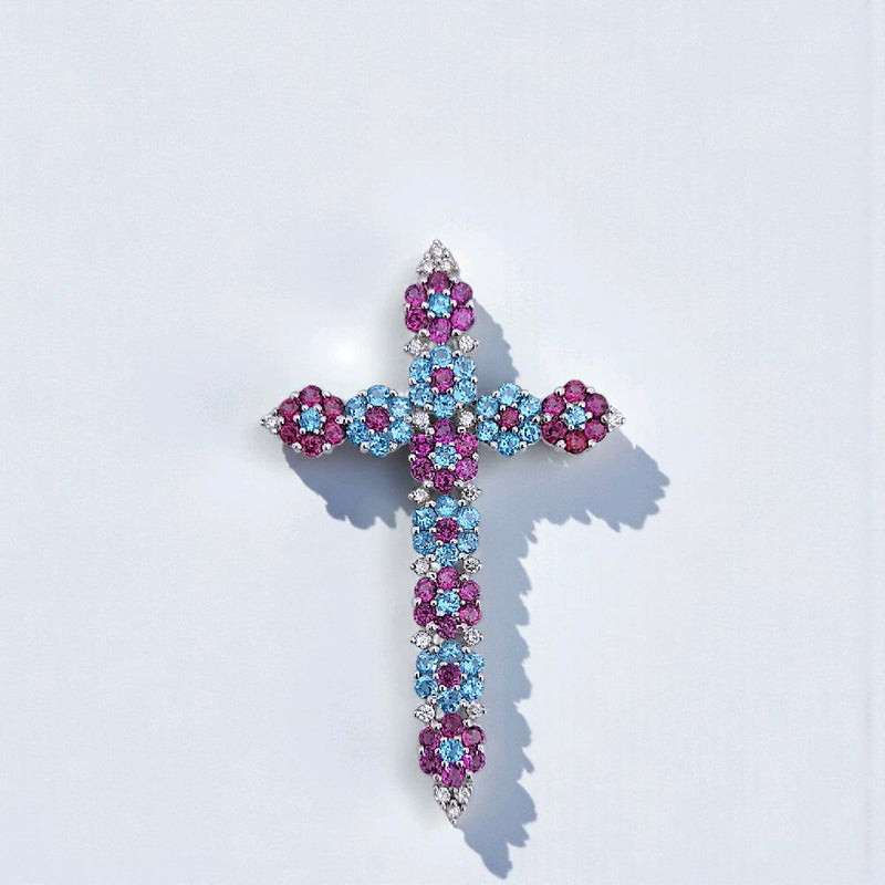 Cross Diamond Pendant 18K / Liontin Salib Berlian 18K / Diamond Jewelry 1LBGT690-HT