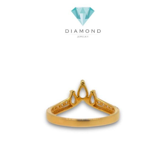 Ring Gold trimaquis crown/ Cincin mas 700-Diamond Jewelry