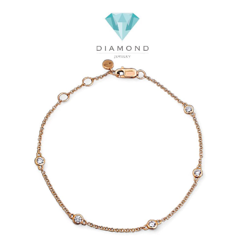 Tennis Diamond Bracelet 18K / Gelang Tennis Berlian 18K / Diamond Jewelry 158GB38500AB - HT