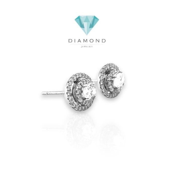 Anting berlian oval 18K Diamond Jewelry