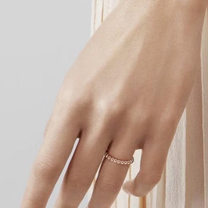 Perlee gold ring 18k-Diamond Jewelry