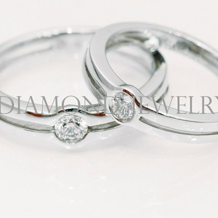 Cincin Kawin/Wedding Ring - Diamond Jewelry Two Tone 01010760/01010761