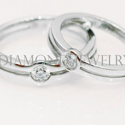 Cincin Kawin/Wedding Ring - Diamond Jewelry Two Tone 01010760/01010761