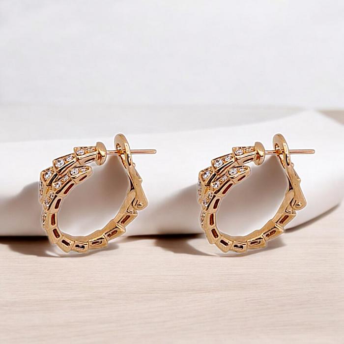 Ulo Serpenti Full Diamond Earring 18K / Diamond Jewelry