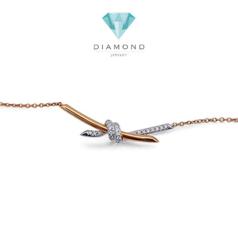 Knot Diamond Necklace 18K / Kalung Berlian Knot 18K / Diamond Jewelry 117KBD98000AB-HT