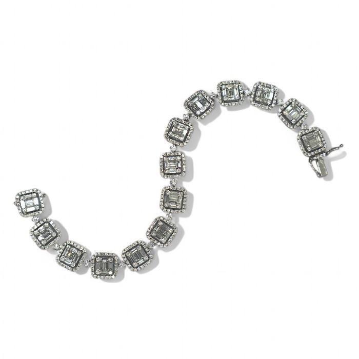 Gelang berlian baguette 18K Diamond Jewelry