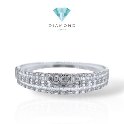 Baguette Emerald Diamond Bracelet 18k -Diamond Jewelry- Gelang Perhiasan Emas Berlian
